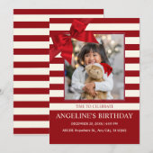 Modern lint foto voor verjaardag  kaart (Voorkant / Achterkant)