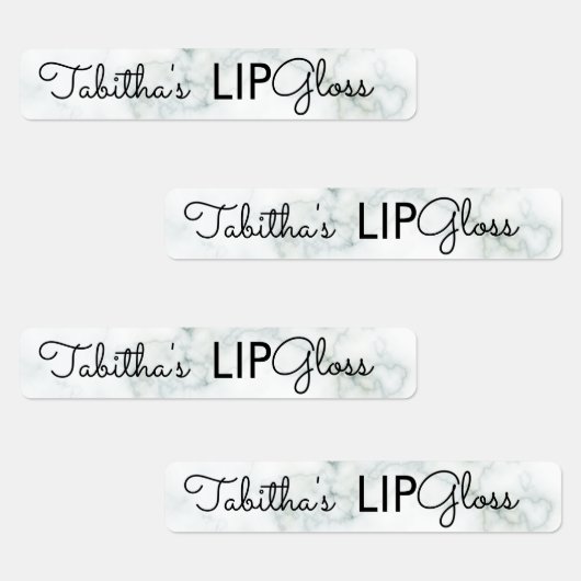 Modern Lip Gloss Marble Branding Packaging Labels (Groep)