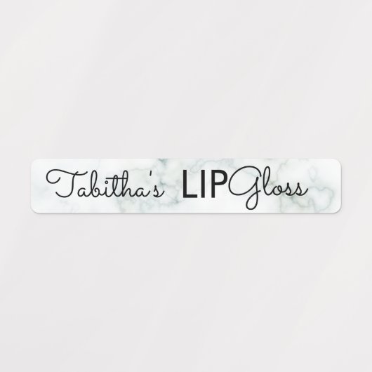 Modern Lip Gloss Marble Branding Packaging Labels (Design 2)