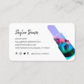 Modern Lipstick Foto Lijst Trendy Makeup Artist Visitekaartje (Achterkant)