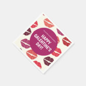 Modern Lipstick Galentine's Day Paper Napkins Servet (Hoek)