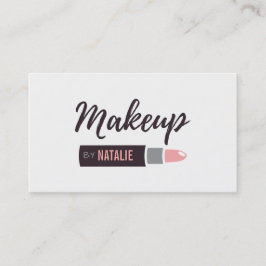 Modern Lipstick Makeup Typografie Visitekaartje