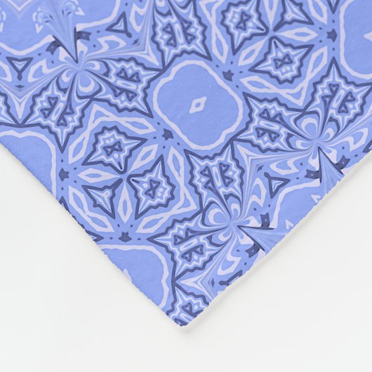 Modern Liquid Art Flower Mandala Pattern Fleece Deken (Hoek)