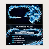 Modern Liquid Entity Residential Pressure Washing Visitekaartje (Buitenkant ongevouwen)
