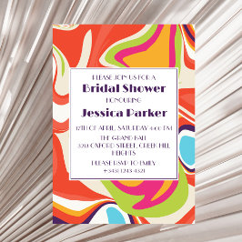 Modern Liquid Marble Uniek Vrijgezellenfeest Kaart