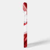 Modern Liquid Swirl Square Mosterd rood en wit Case-Mate iPhone Case (Achterkant / Links)