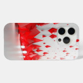 Modern Liquid Swirl Square Mosterd rood en wit Case-Mate iPhone Case (Achterkant (horizontaal))