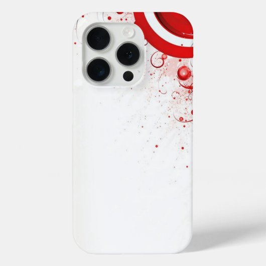 Modern Liquid Swirl Square Mosterd rood en wit Case-Mate iPhone Case (Achterkant)