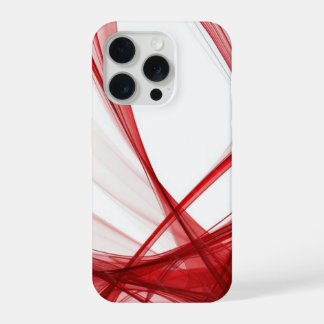 Modern Liquid Swirl Square Mosterd rood en wit iPhone 15 Pro Case