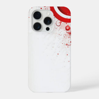 Modern Liquid Swirl Square Mosterd rood en wit iPhone 15 Pro Case