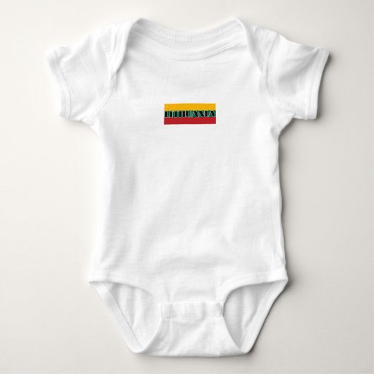 Modern Litouwen Litouws land Vlag Souvenir Romper (Voorkant)