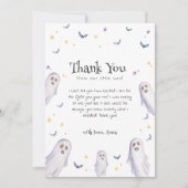 Modern Little Boo Stars Ghost Baby shower Bedankkaart (Voorkant)