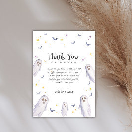Modern Little Boo Stars Ghost Baby shower Bedankkaart
