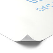 Modern Little Bow Lijst Boy Baby shower Welkom Poster (Hoek)