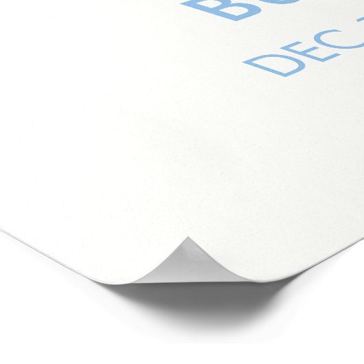 Modern Little Bow Lijst Boy Baby shower Welkom Poster (Hoek)