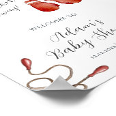 Modern Little Champion Boxing Baby Shower Welcome Poster (Hoek)