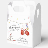 Modern Little Champion Boxing Sport Baby Shower Bedankdoosjes (Open)