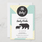 Modern Little Cub baby shower Uitnodiging (Voorkant)
