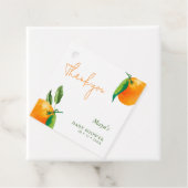 Modern Little Cutie Citrus Baby shower Bedankt Bedankjes Labels (In situ)