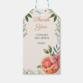 Modern Little Cutie grapefruit Citrus Theme Cadeaulabel (Voorkant)