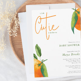 Modern Little Cutie is op de weg Baby shower Kaart