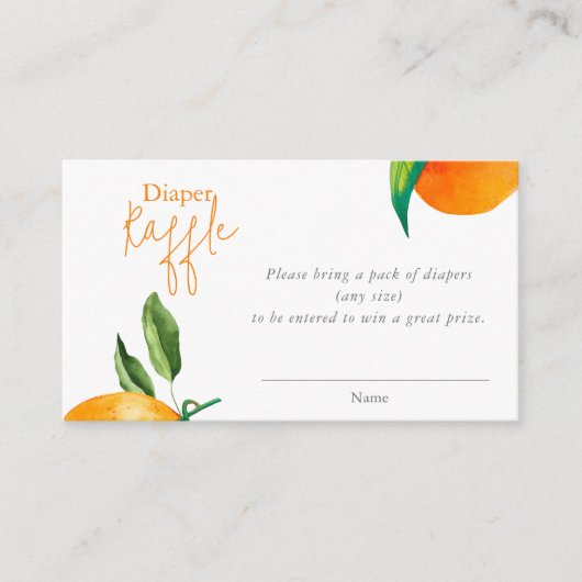 Modern Little Cutie Luier Raffle Informatiekaartje (Voorkant)