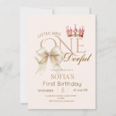 Modern Little Miss ONEderful First 1st Birthday  Kaart (Voorkant)