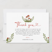 Modern Little Mushroom Baby shower Bedankt (Voorkant)