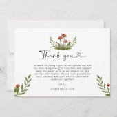 Modern Little Mushroom Baby shower Bedankt (Voorkant)