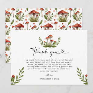 Modern Little Mushroom Baby shower Bedankt