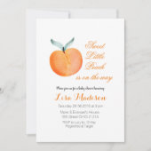Modern Little Peach is onderweg Baby shower Kaart (Voorkant)