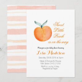 Modern Little Peach is onderweg Baby shower Kaart