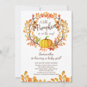 Modern Little Pumpkin Baby shower Uitnodiging (Voorkant)
