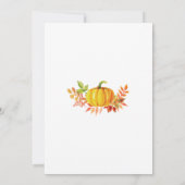 Modern Little Pumpkin Baby shower Uitnodiging (Achterkant)