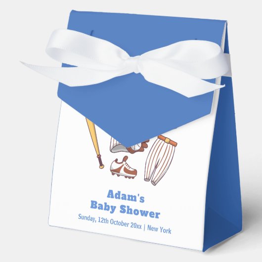 Modern Little Slugger Baseball Sport Baby Shower Bedankdoosjes (Voorkant)