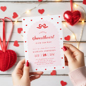 Modern Little Sweetheart Baby Shower Invitation Kaart