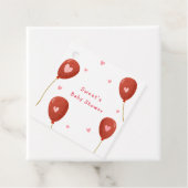 Modern Little Sweetheart Balloon Baby shower Bedankjes Labels (In situ)