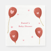 Modern Little Sweetheart Balloon Baby shower Servet (Voorkant)