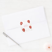 Modern Little Sweetheart Balloon Baby shower Vierkante Sticker (Envelop)