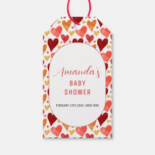 Modern Little Sweetheart Valentijn Baby shower Cadeaulabel