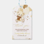 Modern Little Teddy Bear Baby shower Dank u Label Cadeaulabel (Voorkant)