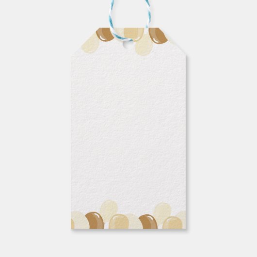 Modern Little Teddy Bear Baby shower Dank u Label Cadeaulabel (Achterkant)