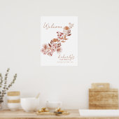 Modern Little Wildflower Boho Baby shower Welkom Poster (Keuken)