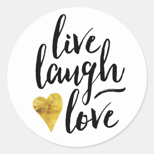 Modern Live Lach Liefde Stickers (Voorkant)