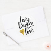Modern Live Lach Liefde Stickers (Envelop)