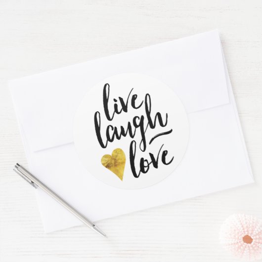Modern Live Lach Liefde Stickers (Envelop)