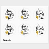 Modern Live Lach Liefde Stickers (Vel)