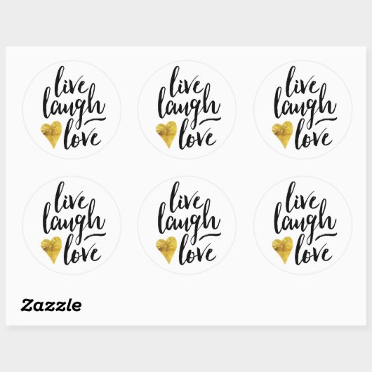 Modern Live Lach Liefde Stickers (Vel)