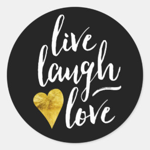Modern Live Lach Liefde Stickers
