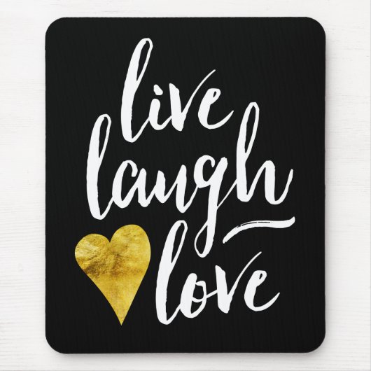 Modern Live Laugh Love Mousepad Muismat (Voorkant)
